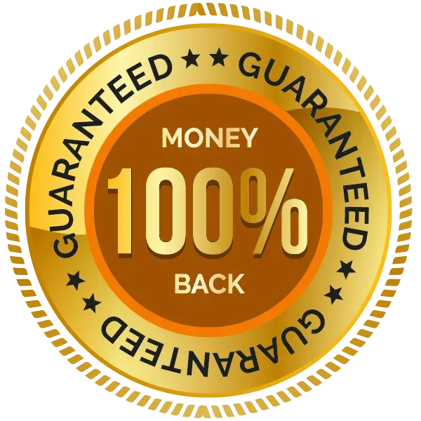 180-Day Money Back Guarantee Seal - Try BioCalm Pro Risk-Free